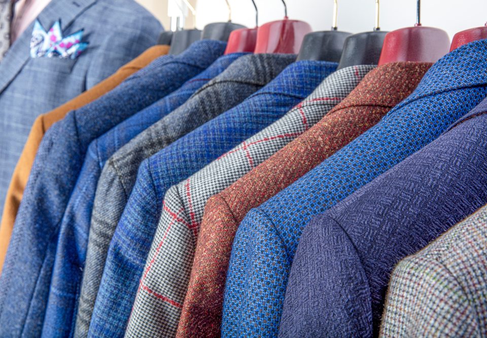 Sacos de trajes azules